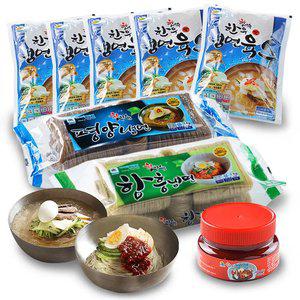 한우육수 평양물냉면10인분/쫄깃 탱탱 새콤달콤 함흥비빔냉면 10인분