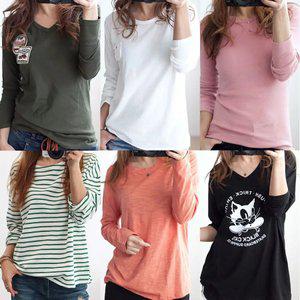 여성 긴팔 면티 기모 겨울 무지 얇은 흰색 이너 미시 40대 50대 홈웨어 단가라 데일리