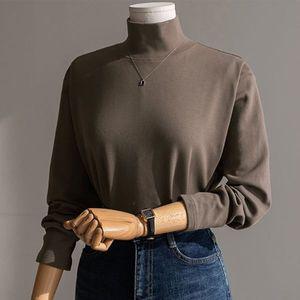 (안나앤플러스)제르 반하이넥 기모 티셔츠[티셔츠DPU36]빅사이즈