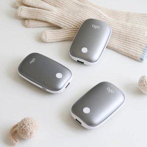 [2개] 알로코리아 양면발열 충전식 조약돌 손난로 휴대용 보조배터리 5000mAh
