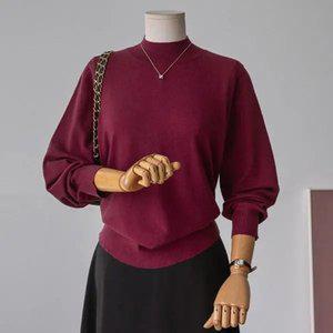 (안나앤플러스) A. 소네트 하프넥 니트[니트D0819R04] 빅사이즈