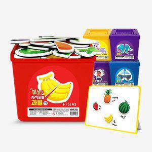 자석교구1위! 자석퍼즐 놀이 11종 택1 소근육 한조각/두조각 동물 자동차 과일 퍼즐