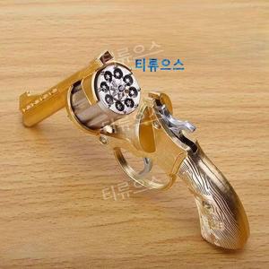 티류으스 메탈합금 풀메탈 블랙 모델건 추억의 화약총 리볼버 장난감총