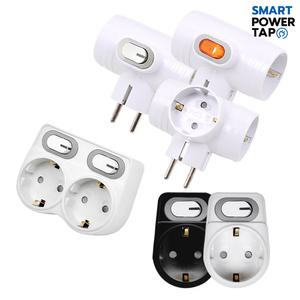 스마트파워탭 국산 선없는 멀티탭 / L자 T자 1구 2구 3구 LED 절전 스위치 짧은 무선