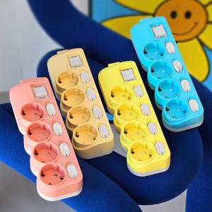 스마트파워탭 국산 컬러 개별 4구 멀티탭 / 과부하차단 메인 절전 스위치 감성 공간 인