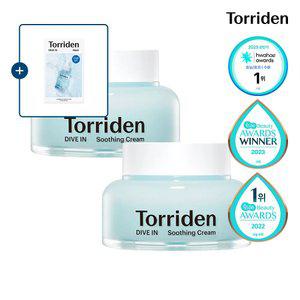 [SET] 토리든 다이브인 저분자 히알루론산 수딩 크림 100ml X 2개 (+다이브인 마스크