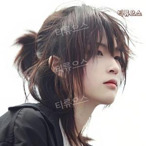남자 통가발 반묶음 긴머리 장발가발 울프컷 티류으스
