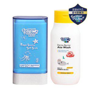 포멀비 키즈 프로폴리스 수딩 선스틱19g 1개+ 아토워시 300ml