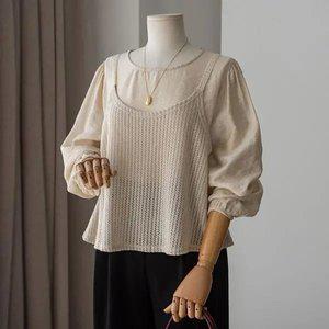 (안나앤플러스) 디얼 뷔스티에 블라우스[세트DYK97] 빅사이즈