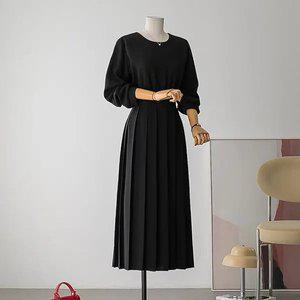 (안나앤플러스) 디어 플리츠 원피스[드레스DM636] 빅사이즈