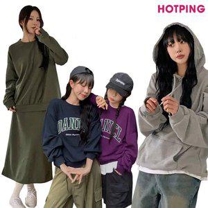 [핫핑] 44~110/가을 베스트&신상/맨투맨/후드티/오프숄더/크롭후드/프린팅/루즈핏/오버