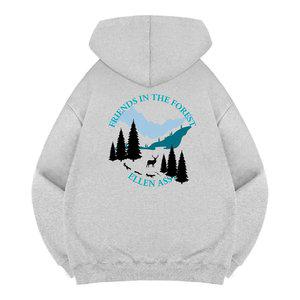 엘런아시 EA숲속의친구들 오버핏 후드티