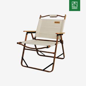 노마드 BBQ 의자 휴버프 오크우드 로우 체어 아이보리 접이식 캠핑 용품