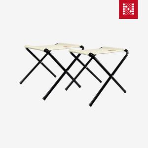 노마드 와이드 스트롱 BBQ 체어 SET 아이보리 의자 접이식 캠핑 용품