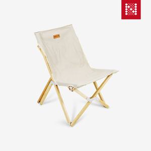 노마드 우드윙체어(M)-아이보리 원목 캔버스 의자 캠핑 용품
