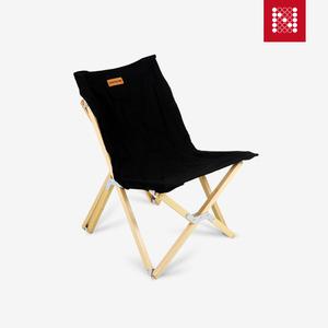 노마드 우드윙체어(M)-블랙 원목 캔버스 의자 캠핑 용품