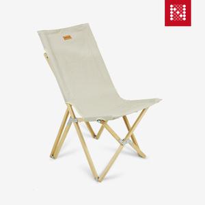 노마드 우드윙체어(L)-아이보리 원목 캔버스 의자 캠핑 용품