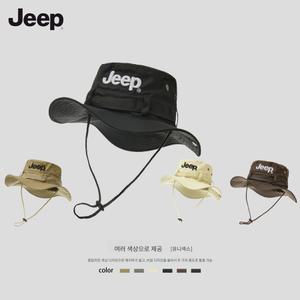 JEEP 지프 여름 남성용 야외 낚시 자외선 차단 어부 모자 등산용 선햇