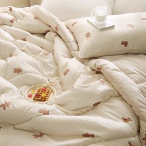 플로라 코지베어 세미 극세사 차렵이불 단품 및 세트 SS/Q/K