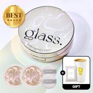 (40%+7%묶음할인/커피쿠폰+클렌징티슈)에이지투웨니스 글래스 스킨 에센스 글로우 팩트