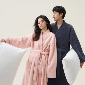 디오 극세사 호텔 샤워가운 블랑 여성 남성 골프 목욕가운  CT13918