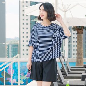 조이마담S7126 절개 가오리 ST 수영복 세트 50대60대중년여성 빅사이즈래쉬가드