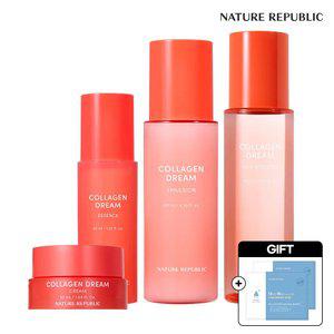 [네이처리퍼블릭/4종세트] 콜라겐 드림 (스킨+에멀전+에센스+크림) + 수분 마스크시트