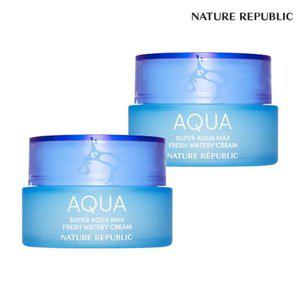 [네이처리퍼블릭]  슈퍼 아쿠아 맥스 프레시 수분크림 80ml (지성용) x 2개