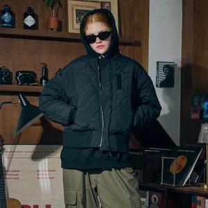 QUILTING MA-1 JAKET BLACK