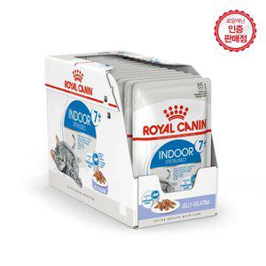 로얄캐닌 고양이사료 인도어 7+ [젤리] 파우치 85g 12개 (1BOX)