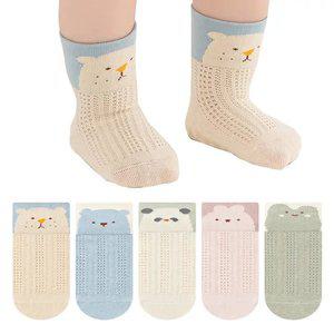 베이비 미끄럼방지 아기동물원 매쉬양말 5족세트