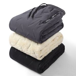 [1장+1장] 방한 패딩 양털바지 남녀공용 겨울 융털 보온 방수 빅사이즈 트레이닝 조거