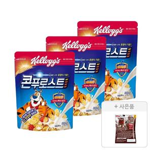 켈로그 콘푸로스트 600g, 3개+증정(쿠키앤크림 30g, 1개)