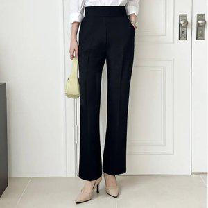 [하이웨이스트] 여성 가을 와이드 밴딩 슬랙스 다리 길어보이는 스판 여자바지