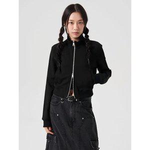 [에잇세컨즈] 저지 집업 재킷  블랙 (164841FY25)