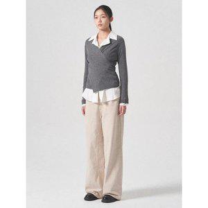 [에잇세컨즈] 피치기모 피그먼트 롱 와이드 데님  아이보리 (114X21APB0)