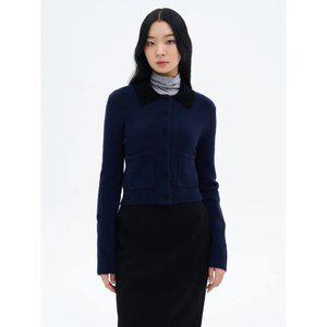 [에잇세컨즈] 벨벳 카라 가디건  네이비 (12525AMQAR)