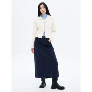 [에잇세컨즈] 다잉 벨티드 롱스커트  네이비 (165127AY1R)