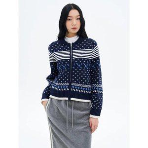 [에잇세컨즈] 자카드 헤비아우터 카디건  네이비 (12525AMQRR)