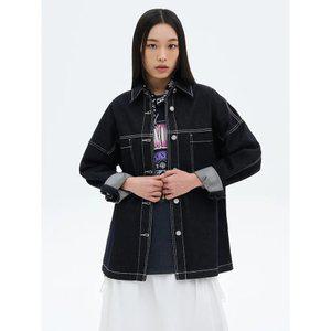 [에잇세컨즈] [에잇세컨즈] 레귤러 데님셔켓 네이비 (355264LPER) (355264LPER)