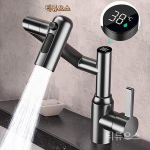 씽크대수전세트 주방 수도꼭지 세면대 욕실 다기능 기계식 암 온수 냉수  범 회전 티류