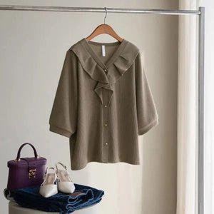 (안나앤플러스) 소니엘 프릴 블라우스티[티셔츠DX638] 빅사이즈