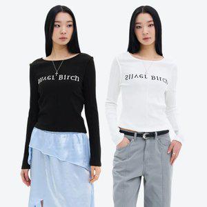 [에잇세컨즈] 절개 디테일 그래픽 티셔츠 (355241LYA) (2종)