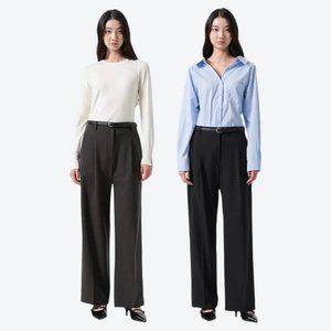 [에잇세컨즈] 울 블렌드 와이드 슬랙스 (324921LYB) (2종)