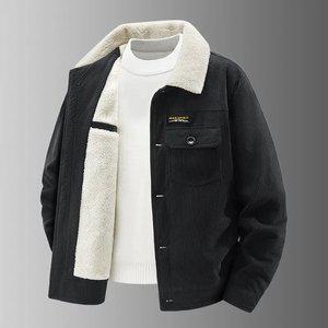 JEEP SPIRIT 2025 가을 겨울 벨벳 코튼 코트 남성 코듀로이 재킷