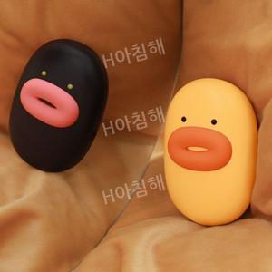 티류으스 입술오리 충전식 휴대용 USB 전기 전자 손난로 미니 인형 충전 핫팩