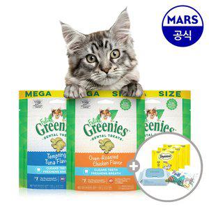 그리니즈 필라인 2개 골라담기+캣닢쿠션+베베숲물티슈+템테이션12gx3개