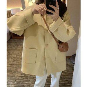 여성겨울코트 버터 버터색 코트 여성 크림색 울 트렌치