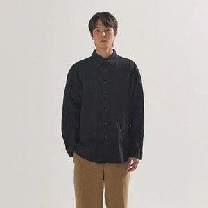 [팔랩] 남여공용 포켓 포인트 오버핏 시그니처 블랙 데님 셔츠_PL24S3SH029_BK