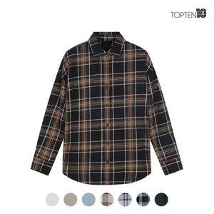 [탑텐] 여성 플란넬 루즈핏 셔츠_MSC4WC2901